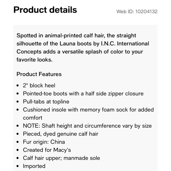 INC Womens Launa Cow Print Calf Hair Boots Brown White Cowgirl Western Chic 10M - Picture 6 of 16